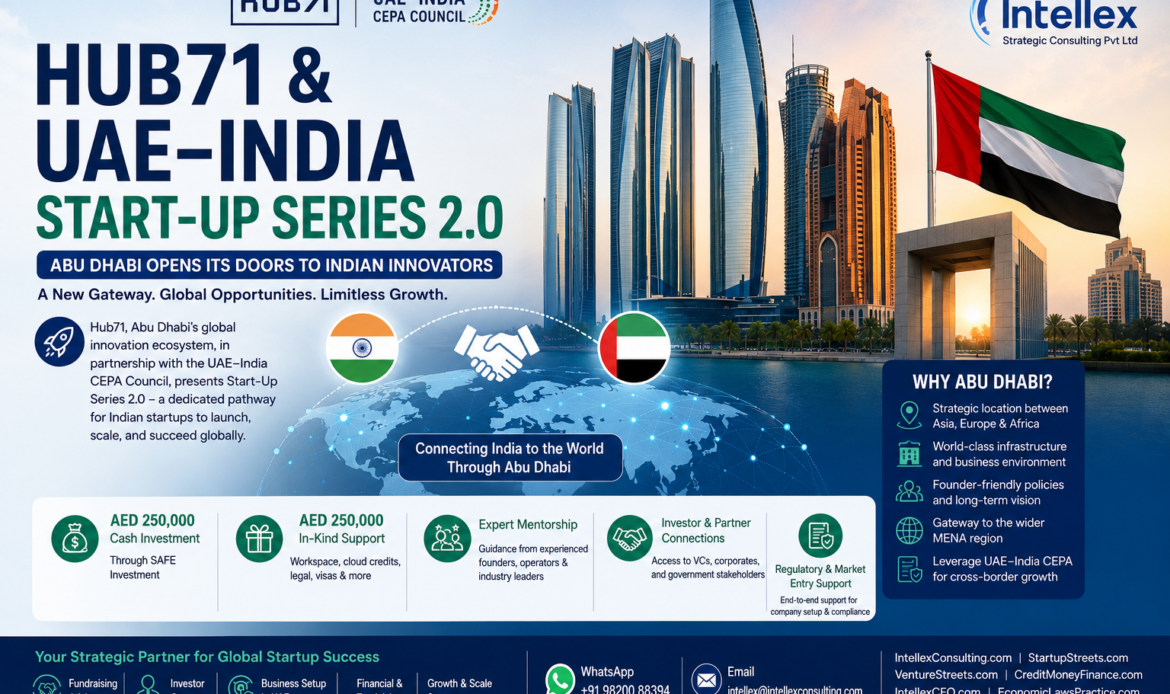 Hub71 & UAE–India Start-Up programme : A Complete Guide for Indian Startups Expanding to Abu Dhabi and Global Markets.