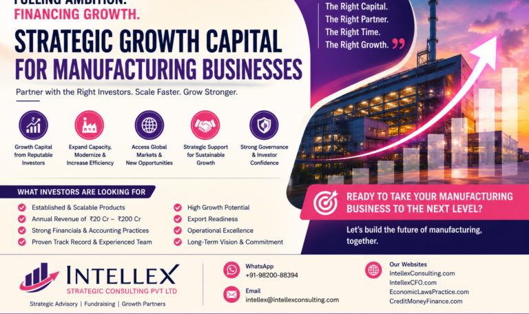 Strategic Growth Capital for Manufacturing Businesses in India.