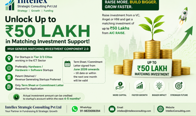 MSH GENESIS Matching Investment 2.0: How Tier-2 and Tier-3 Startups Can Unlock Up to ₹50 Lakh in Additional Funding simply based on a matching investment from a VC.