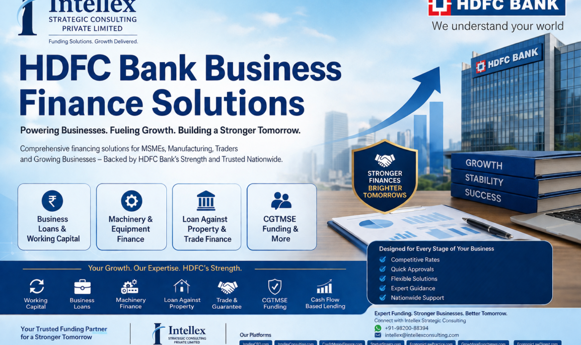 HDFC Bank Business Loans & Working Capital Finance: Complete Funding Solutions for MSMEs, Manufacturers, Traders and Growing Businesses.