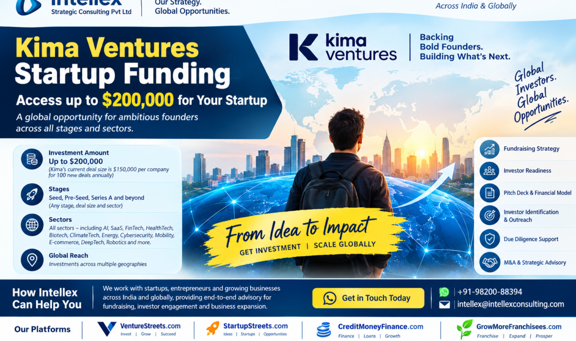 Kima Ventures -UK , Startup Funding: How Global Founders Can Access Early-Stage Investment of Up to $200,000.