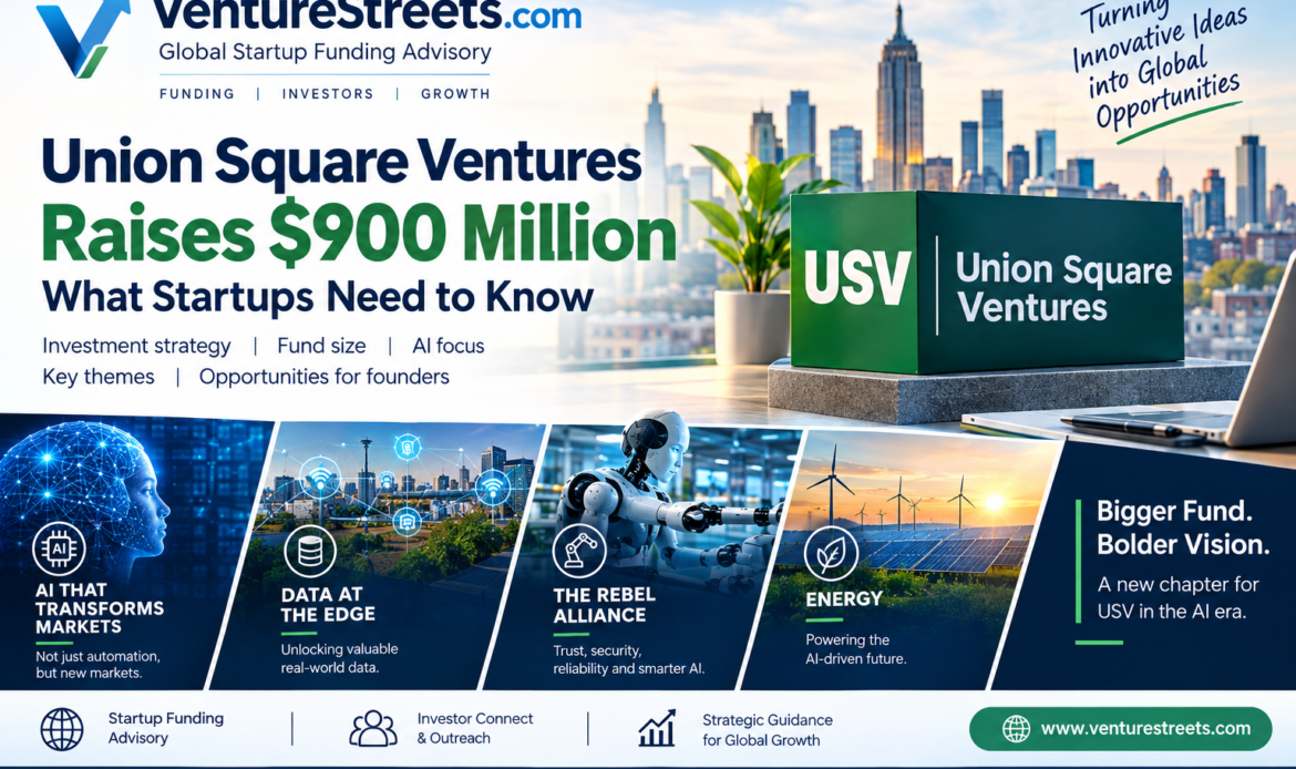 Union Square Ventures Raises $900 Million: Investment Thesis, Funding Criteria, Fund Size and Opportunities for Startups in 2026